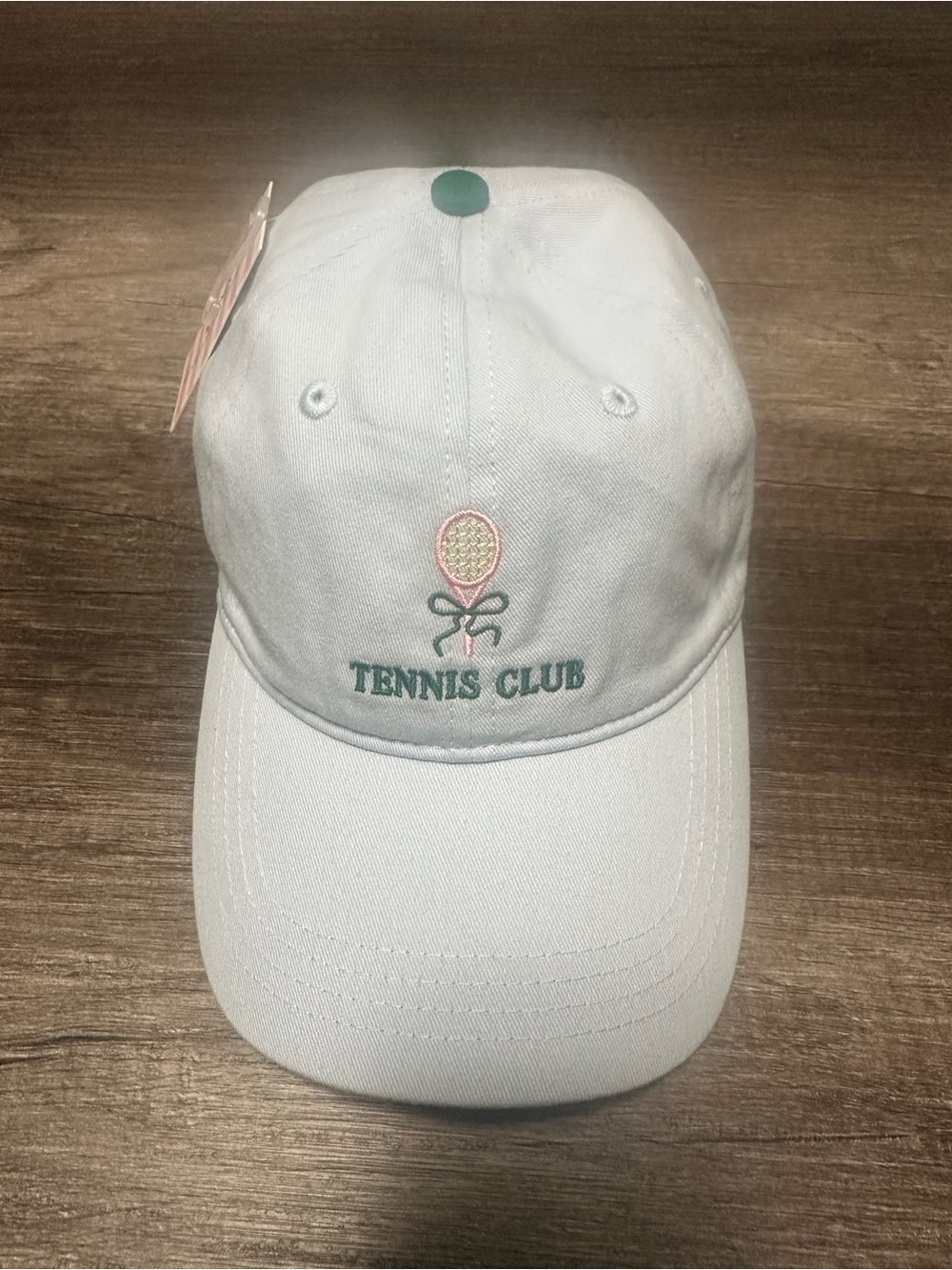 Frazier Sterling Sport Tennis Club Light Blue Cotton Adjustable Cap One Size